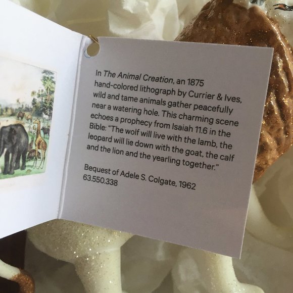 The Met blown glass lion ornament NWT - Picture 5 of 7